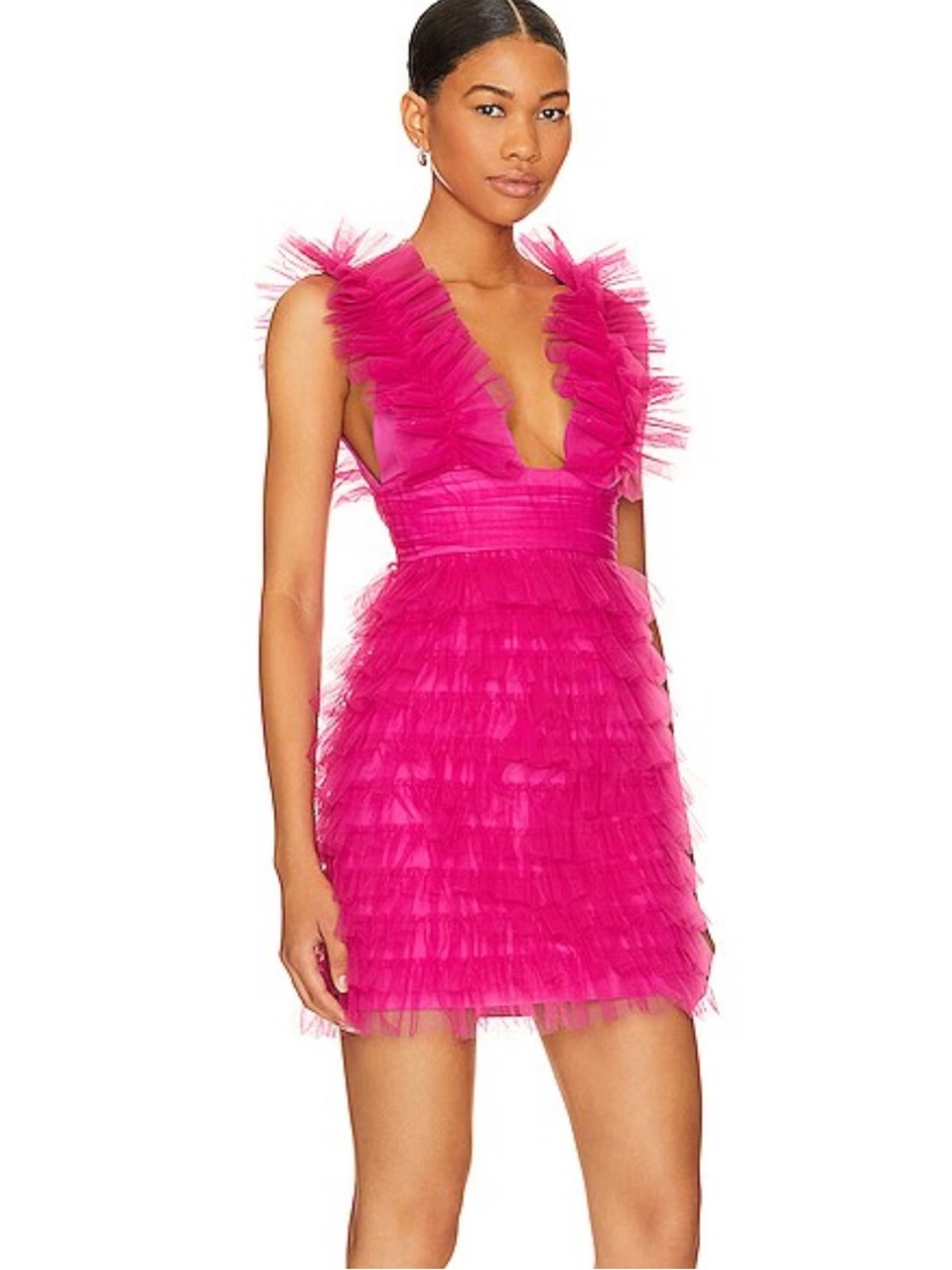 Lovers + Friends JUSTINE MINI DRESS Size Small NWT Bright Pink